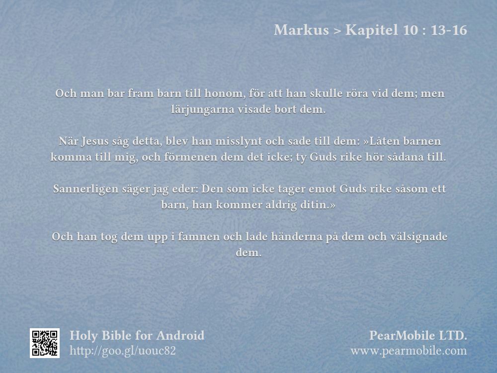 Markus, Kapitel 10:13-16